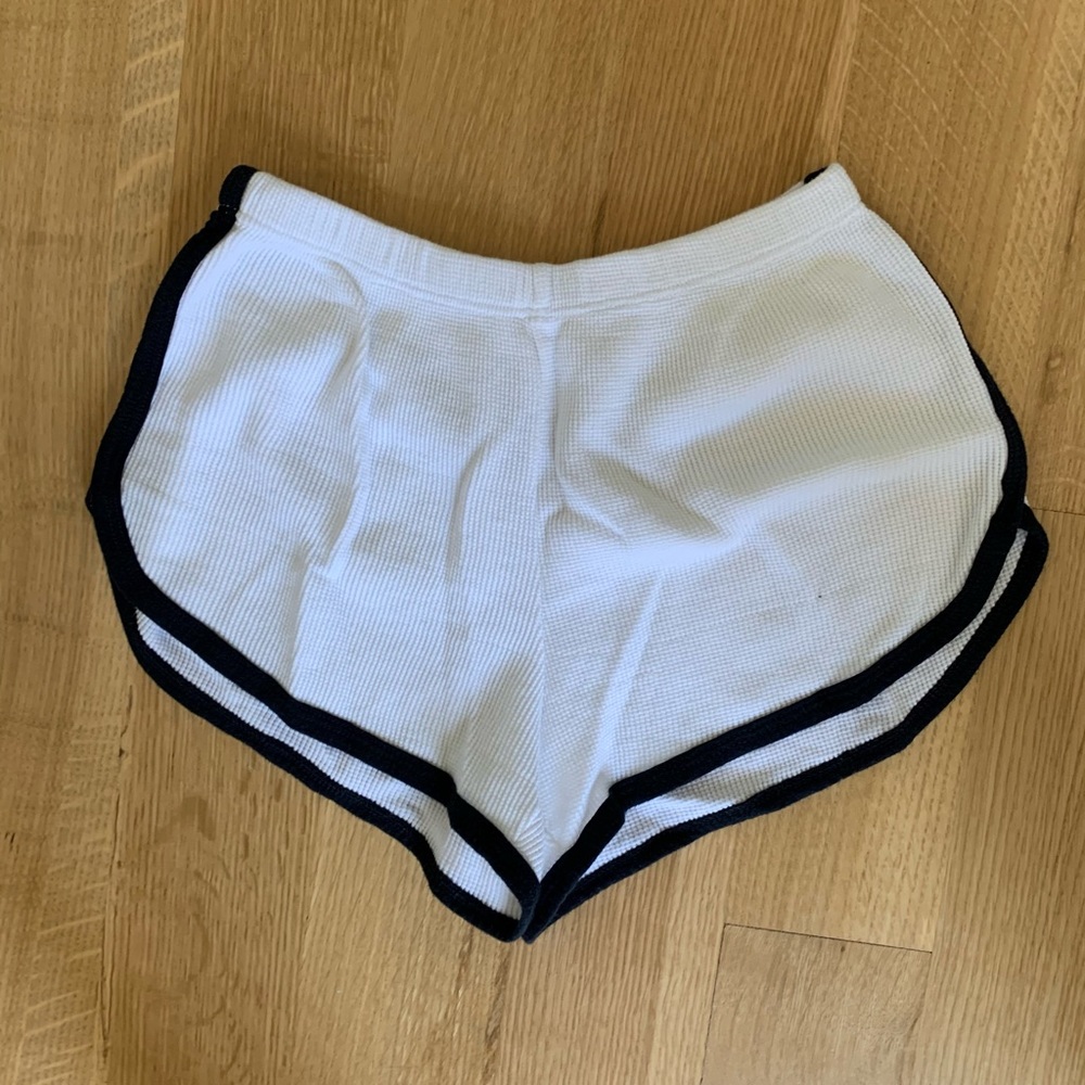 White Brandy Melville Waffle Shorts